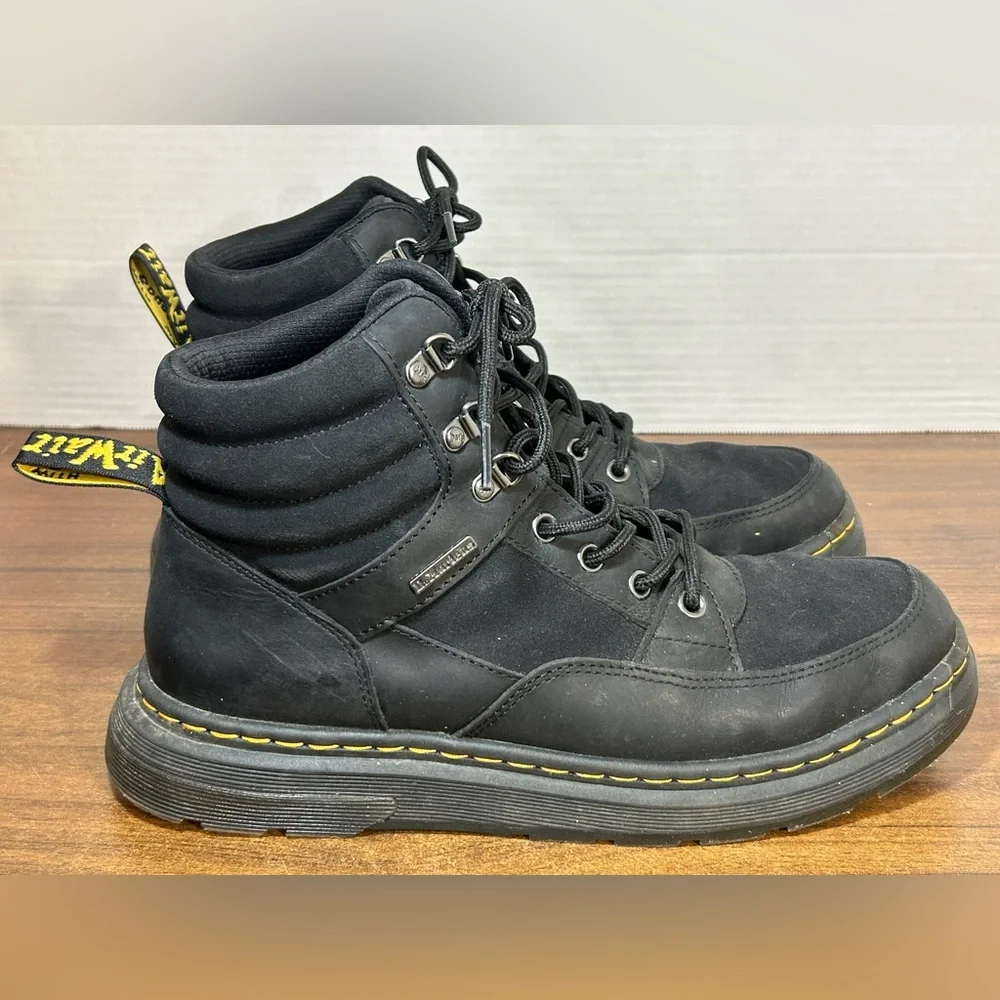 Dr. Marten Crewson Chukka Black Boots Men’s 10 Padded Leather - Picture 3 of 7